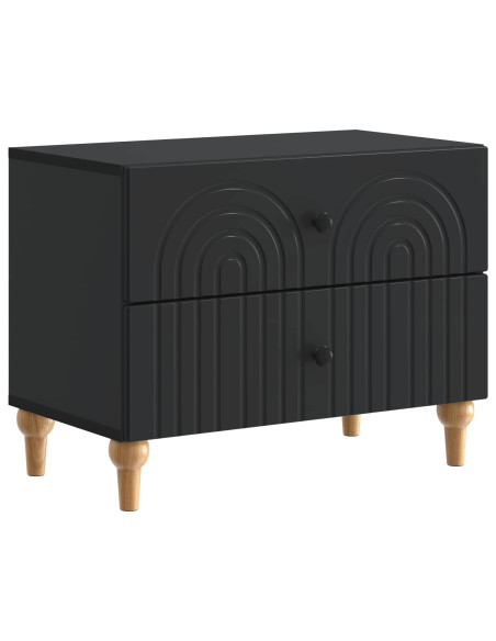 Armadio da Notte Nero 62 x 34,5 x 48 cm Legno ingegnerizzato