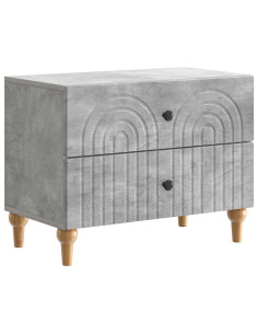 Armadio da Notte con cassetto Grigio Cemento 62 x 34,5 x 48 cm