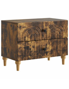 Armadio da Notte con cassetto Rovere Fumo 62 x 34,5 x 48 cm