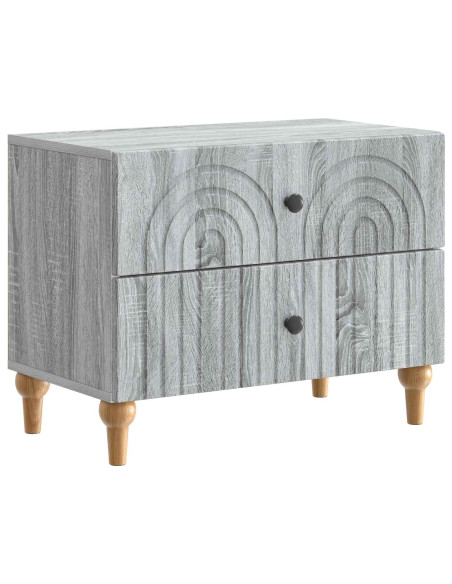 Armadio da Notte con cassetto Grigio Sonoma 62 x 34,5 x 48 cm