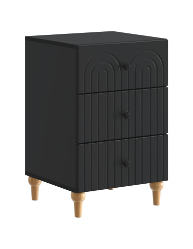 Armadio da Notte Nero 43x 41 x 66,5 cm Legno ingegnerizzato