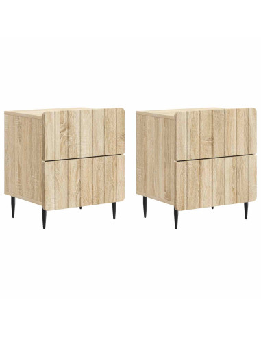 Armadio da Notte 2 pcs Rovere Sonoma 43 x 34,5 x 49,5 cm