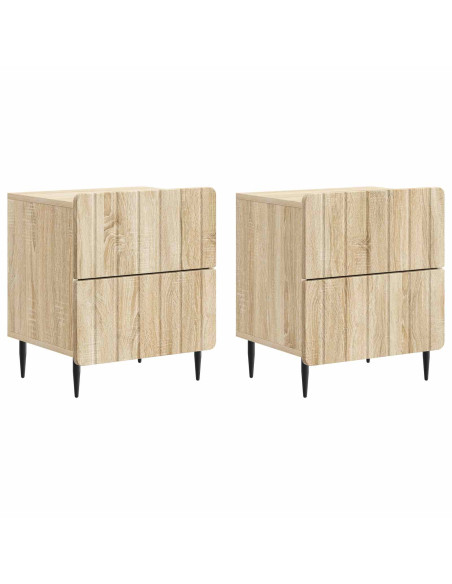 Armadio da Notte 2 pcs Rovere Sonoma 43 x 34,5 x 49,5 cm