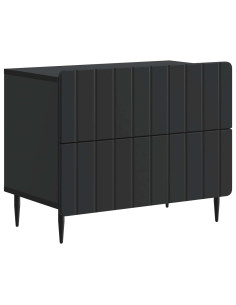 Armadio da Notte Nero 62 x 34,5 x 49,5 cm Legno ingegnerizzato