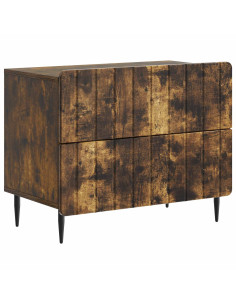 Armadio da Notte con cassetto Rovere Fumo 62 x 34,5 x 49,5 cm