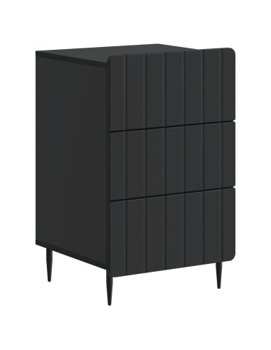 Armadio da Notte Nero 43x 41 x 68 cm Legno ingegnerizzato