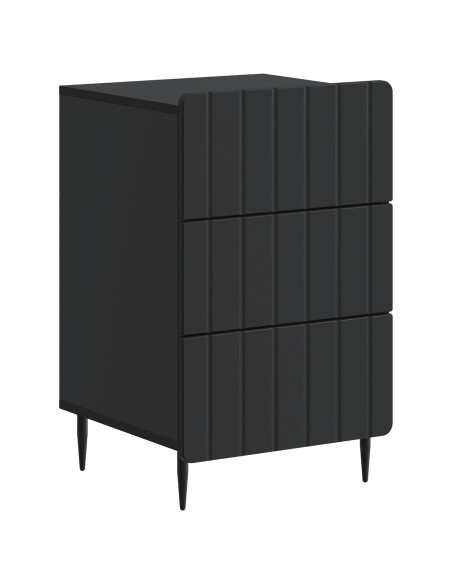 Armadio da Notte Nero 43x 41 x 68 cm Legno ingegnerizzato