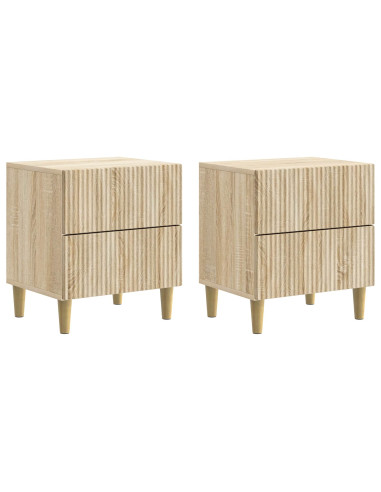 Armadio da Notte 2 pcs Rovere Sonoma 43 x 34,5 x 48 cm
