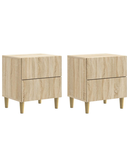 Armadio da Notte 2 pcs Rovere Sonoma 43 x 34,5 x 48 cm