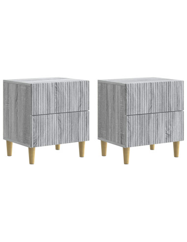 Armadio da Notte 2 pcs Grigio Sonoma 43 x 34,5 x 48 cm