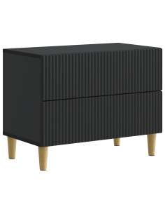 Armadio da Notte Nero 62 x 34,5 x 48 cm Legno ingegnerizzato