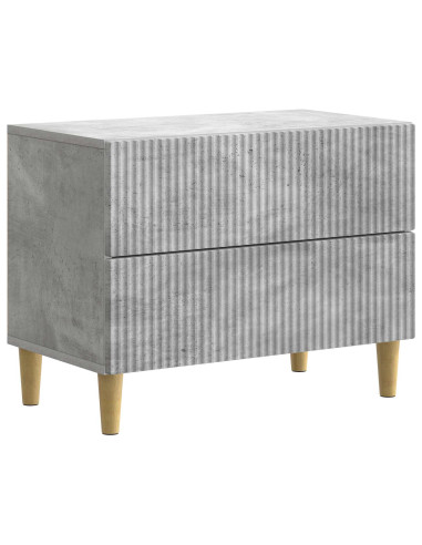 Armadio da Notte con cassetto Grigio Cemento 62 x 34,5 x 48 cm