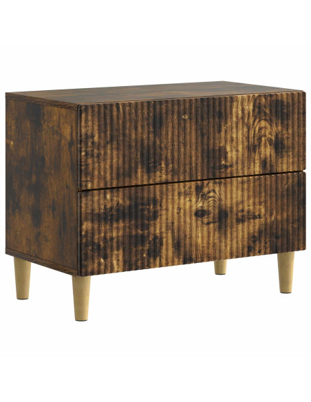 Armadio da Notte con cassetto Rovere Fumo 62 x 34,5 x 48 cm