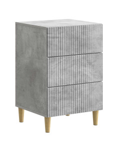 Armadio da Notte con cassetto Grigio Cemento 43 x 41 x 66,5 cm
