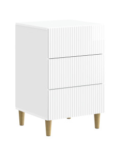 Armadio da Notte con cassetto Bianco Lucido 43 x 41 x 66,5 cm