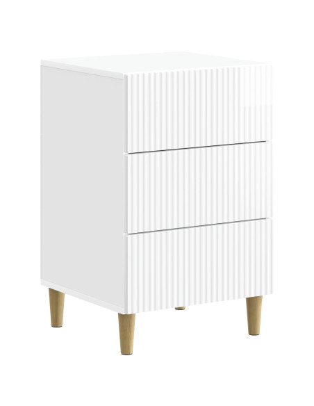 Armadio da Notte con cassetto Bianco Lucido 43 x 41 x 66,5 cm