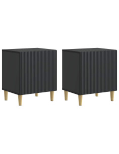 Armadio da Notte 2 pcs Nero 43 x 34,5 x 50 cm