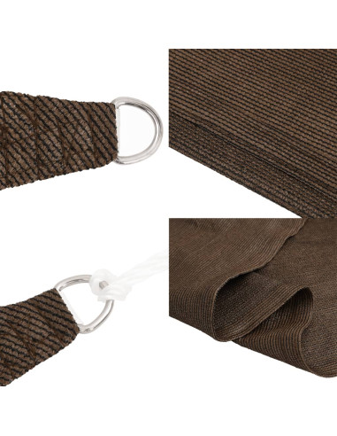 Vela Parasole 160 g/m² Marrone 3x3x3 m in HDPE
