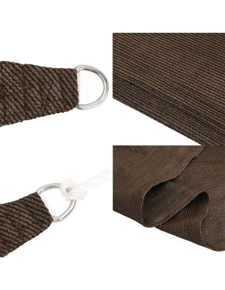 Vela Parasole 160 g/m² Marrone 3x3x3 m in HDPE