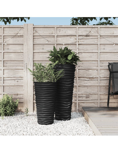 Fioriera con Interno Rimovibile Antracite 8/22 L PP Scanalato