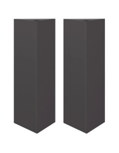 Fioriere da Giardino 2 pz Nere Triangolari 30x26x75 cm Acciaio 2