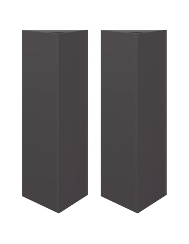 Fioriere da Giardino 2 pz Nere Triangolari 30x26x75 cm Acciaio
