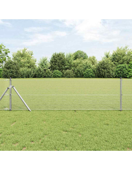 Palo della recinzione Argento 25 x 0,5 m (rete 16 x 16 mm)