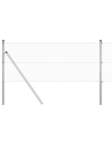 Palo della recinzione Argento 25 x 0,5 m (rete 16 x 16 mm)