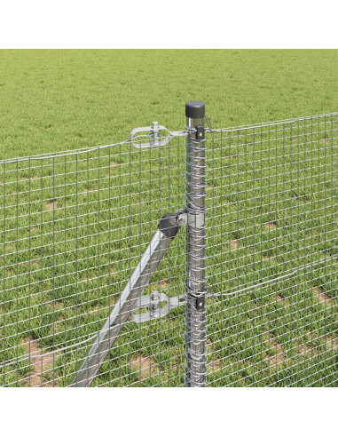 Palo della recinzione Argento 25 x 0,5 m (rete 16 x 16 mm)