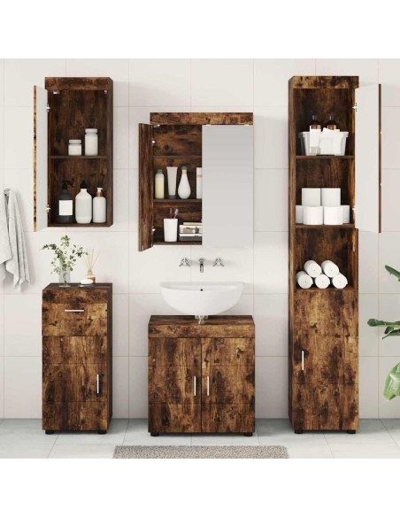Set di mobili per il bagno TULUM Rovere fumé Legno multistrato