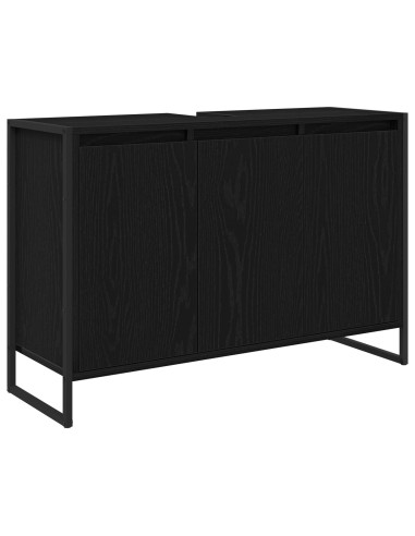 Set di mobili per il bagno Rovere Nero Legno multistrato