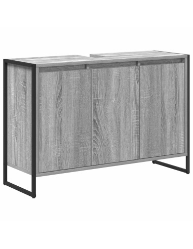 Set di mobili per il bagno Grigio Sonoma Legno multistrato
