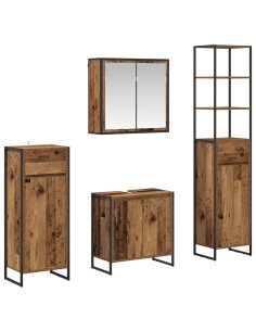 Set di mobili per il bagno Legno vecchio Legno multistrato 2