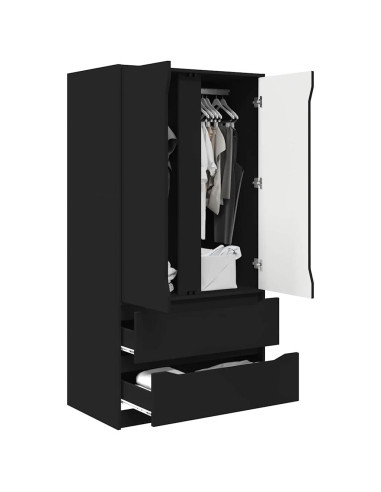 Mobile da Bagno Nero 79,5 x 49 x 156 cm Legno multistrato