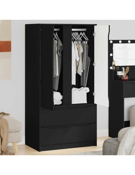 Mobile da Bagno Nero 79,5 x 49 x 156 cm Legno multistrato
