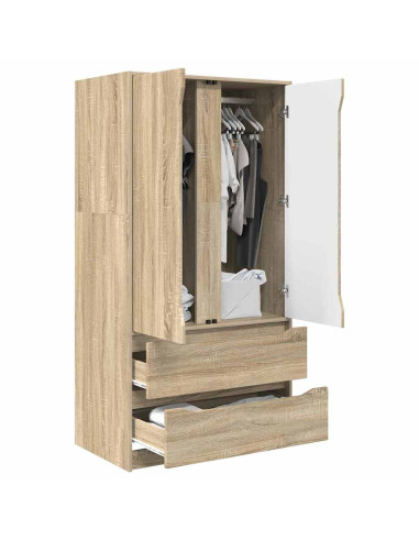 Mobile da Bagno con cassetto Rovere Sonoma 79,5 x 49 x 156 cm