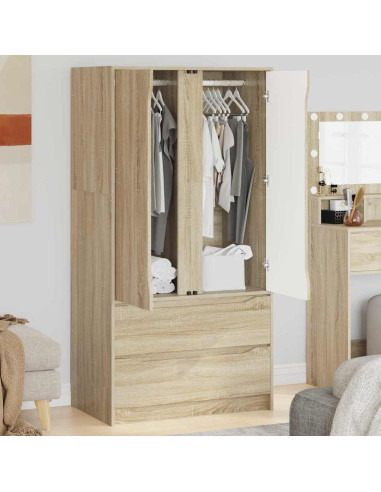 Mobile da Bagno con cassetto Rovere Sonoma 79,5 x 49 x 156 cm