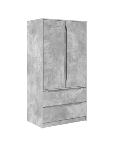Mobile da Bagno con cassetto Grigio cemento 79,5 x 49 x 156 cm