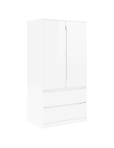 Mobile da Bagno con cassetto Bianco Lucido 79,5 x 49 x 156 cm 2