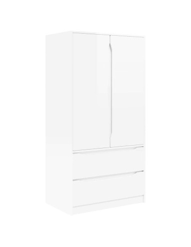 Mobile da Bagno con cassetto Bianco Lucido 79,5 x 49 x 156 cm