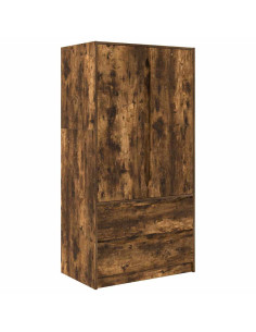 Mobile da Bagno con cassetto Rovere fumé 79,5 x 49 x 156 cm 2