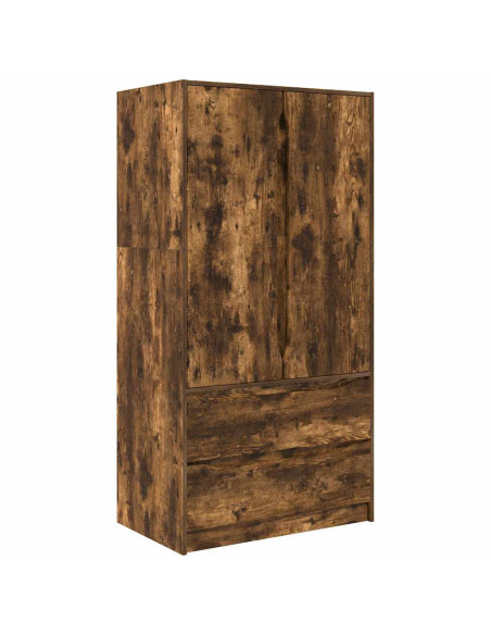 Mobile da Bagno con cassetto Rovere fumé 79,5 x 49 x 156 cm