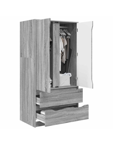 Mobile da Bagno con cassetto Grigio Sonoma 79,5 x 49 x 156 cm