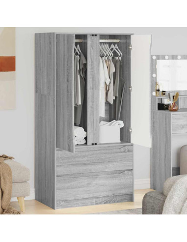 Mobile da Bagno con cassetto Grigio Sonoma 79,5 x 49 x 156 cm