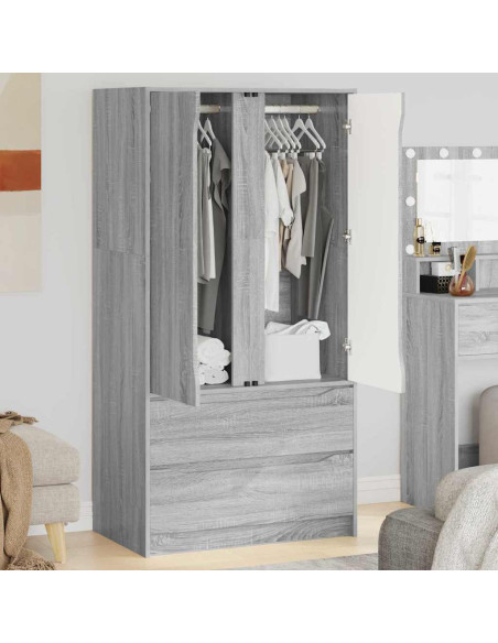 Mobile da Bagno con cassetto Grigio Sonoma 79,5 x 49 x 156 cm