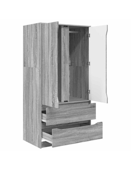 Mobile da Bagno con cassetto Grigio Sonoma 79,5 x 49 x 156 cm