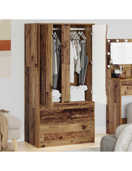 Mobile da Bagno con cassetto Legno vecchio 79,5 x 49 x 156 cm