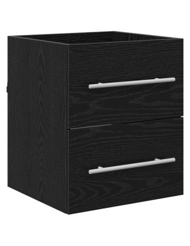 Armadio per Lavabo da Bagno con cassetto Nero 42 x 39 x 52 cm