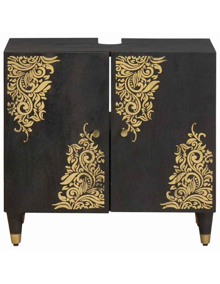Armadio sottolavello con archiviazione Nero 62 x 33 x 58 cm