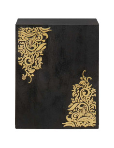 Armadietto a muro Nero 38 x 33 x 48 cm Legno di mango massello 2